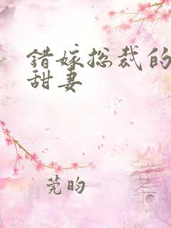 错嫁总裁的私宠甜妻