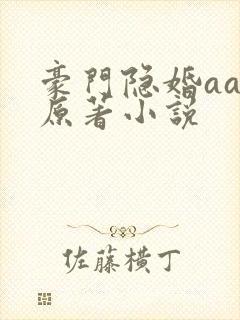 豪门隐婚aa制原著小说