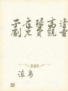 子夜归高清电视剧免费观看全集高清