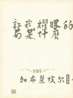 许我耀眼的大结局是什么