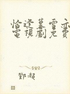 恰逢暮雪亦白头电视剧免费观看