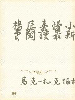 杨辰秦惜小说免费阅读最新完整版