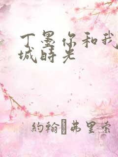 丁墨你和我的倾城时光