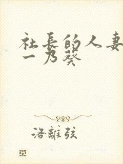 社长的人妻秘书一乃葵