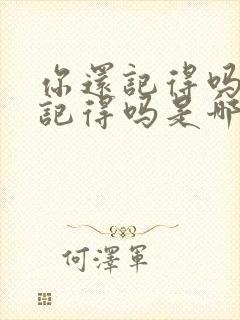 你还记得吗你还记得吗是哪首歌的歌词