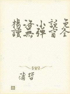 杨洛小说免费阅读无弹窗全文