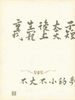 重生后太子爷把我宠上天短剧全集免费观看