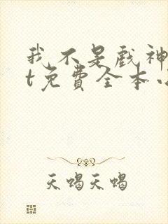 我不是戏神txt免费全本小说