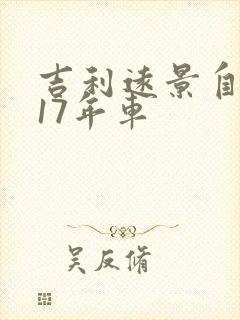 吉利远景自动挡17年车