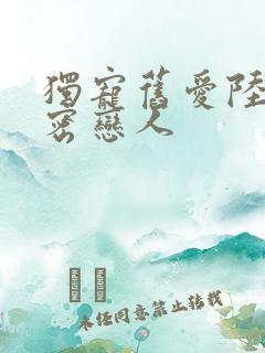 独宠旧爱陆少秘密恋人