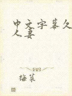 中文字幕久久久人妻