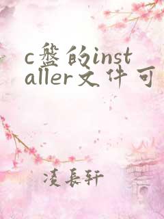 c盘的installer文件可以删吗