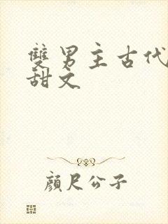 双男主古代生子甜文