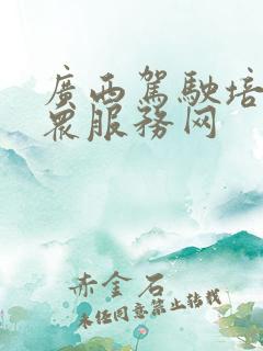 广西驾驶培训公众服务网