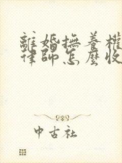 离婚抚养权诉讼律师怎么收费