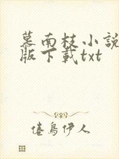 慕南枝小说完整版下载txt