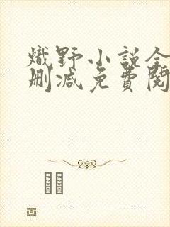 炽野小说全文无删减免费阅读