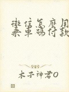 微信怎么用地铁乘车码付款