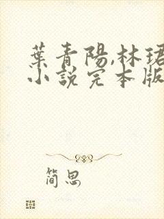 叶青阳,林珺瑶小说完本版