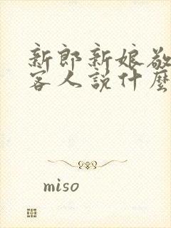 新郎新娘敬酒时客人说什么好