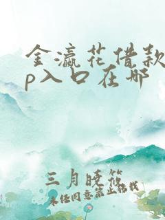 金瀛花借款app入口在哪