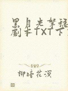 黑月光拿稳BE剧本TXT下载