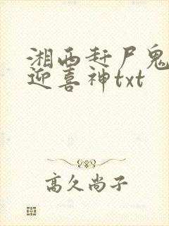湘西赶尸鬼事之迎喜神txt