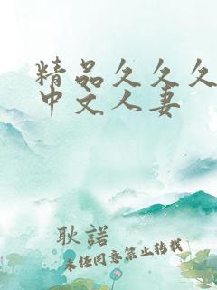 精品久久久久久中文人妻