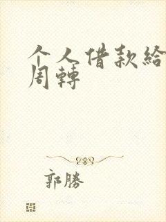 个人借款给公司周转