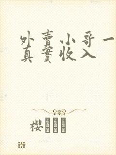 外卖小哥一个月真实收入