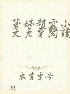 萧婷赵雷小说全文免费阅读