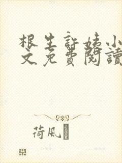 根生许姨小说全文免费阅读最新章节