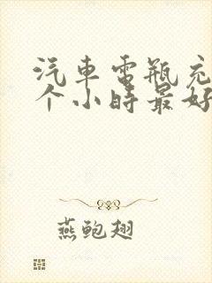 汽车电瓶充电几个小时最好