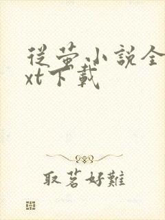 从萤小说全本txt下载