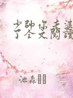 少帅你老婆又跑了全文阅读