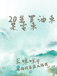 20万买油车还是电车