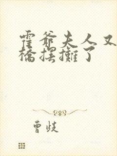 霍爷夫人又去天桥摆摊了