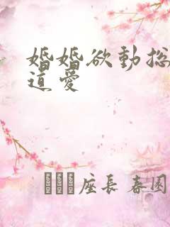 婚婚欲动总裁霸道爱