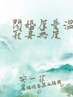 闪婚厚爱温先生宠妻无度