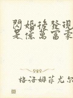 闪婚后发现老公是亿万富豪(小说)