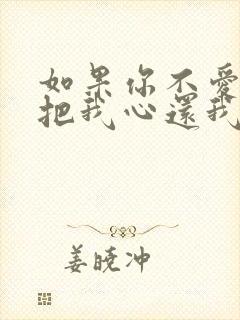 如果你不爱我就把我心还我什么歌