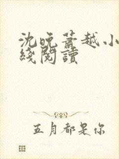 沈晚萧越小说在线阅读