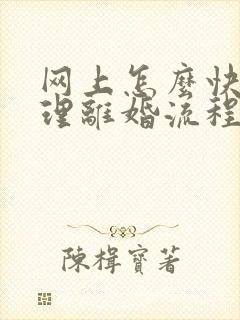 网上怎么快速办理离婚流程