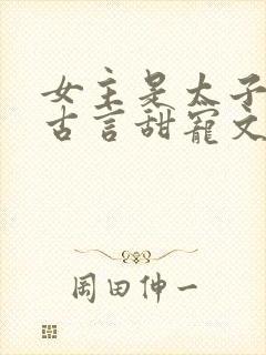 女主是太子妃的古言甜宠文