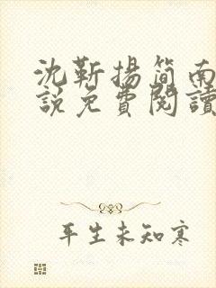 沈靳扬简南栀小说免费阅读最新章节