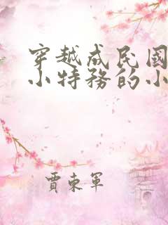 穿越成民国底层小特务的小说