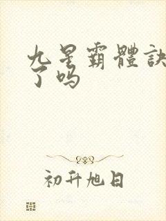 九星霸体诀写完了吗