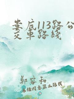 娄底113路公交车路线