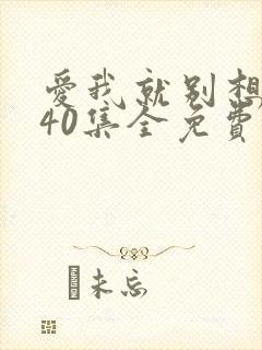 爱我就别想太多40集全免费播放