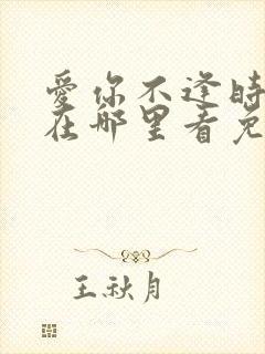 爱你不逢时短剧在哪里看免费